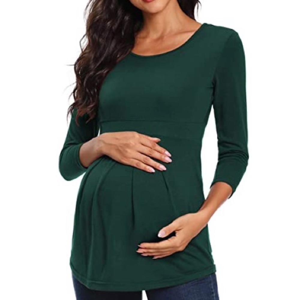 Once-worn maternity top that grows with you.